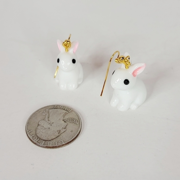 Bunny Drop Earrings NWOT - Picture 2 of 4
